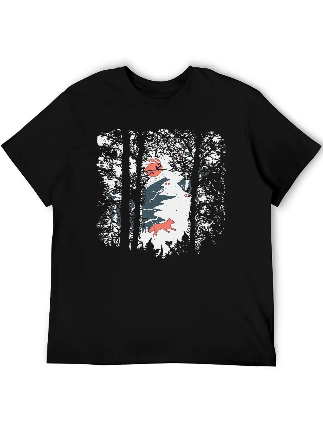 Fire Fox And Owls Breathable Soft Cotton T-Shirt – Timeless Casual Look