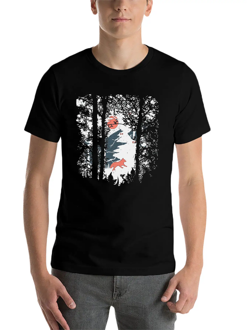 Fire Fox And Owls Breathable Soft Cotton T-Shirt – Timeless Casual Look