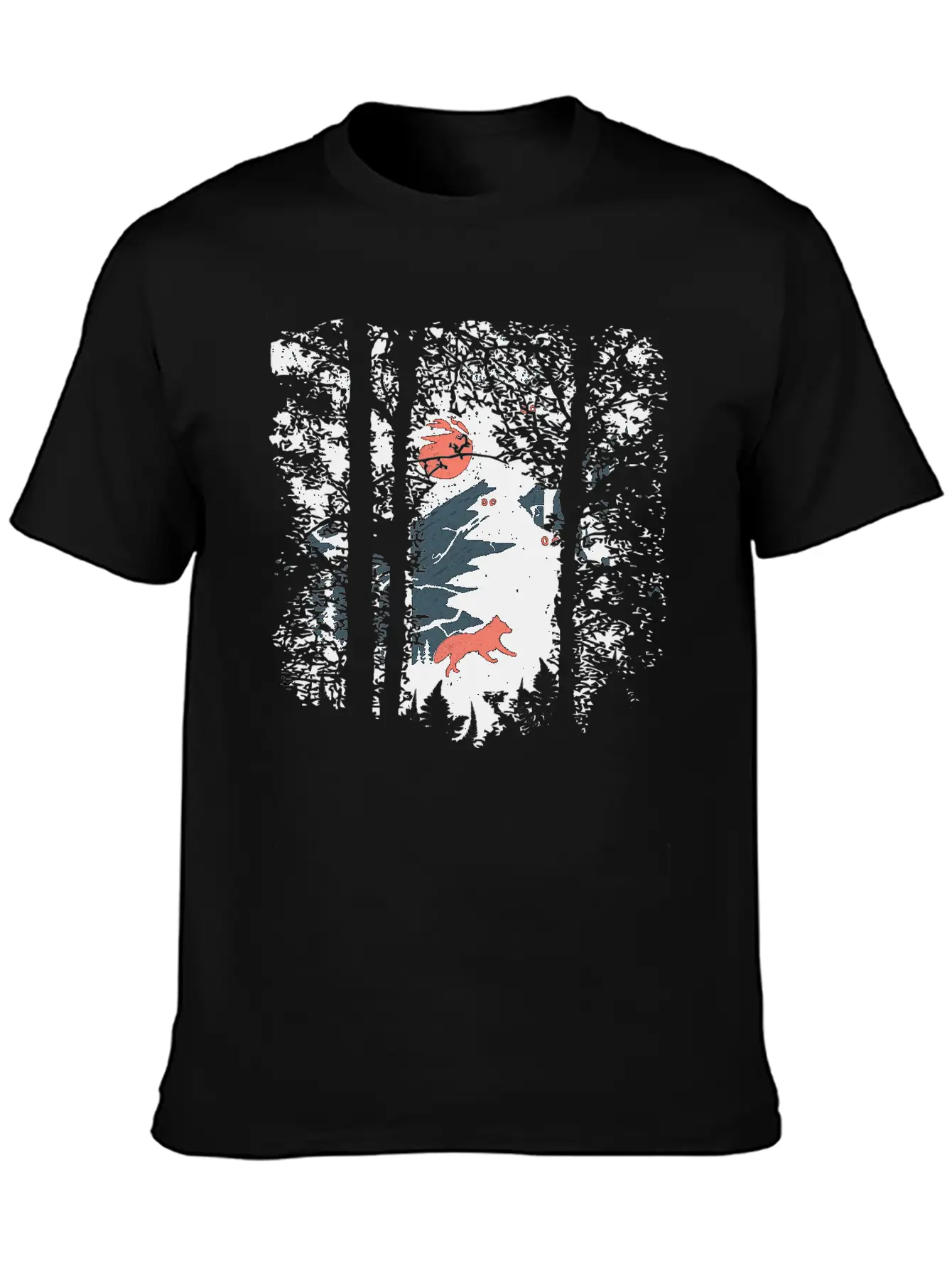 Fire Fox And Owls Breathable Soft Cotton T-Shirt – Timeless Casual Look