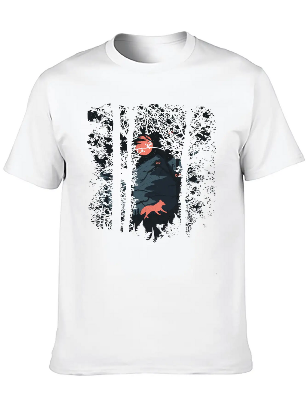 Fire Fox And Owls Breathable Soft Cotton T-Shirt – Timeless Casual Look