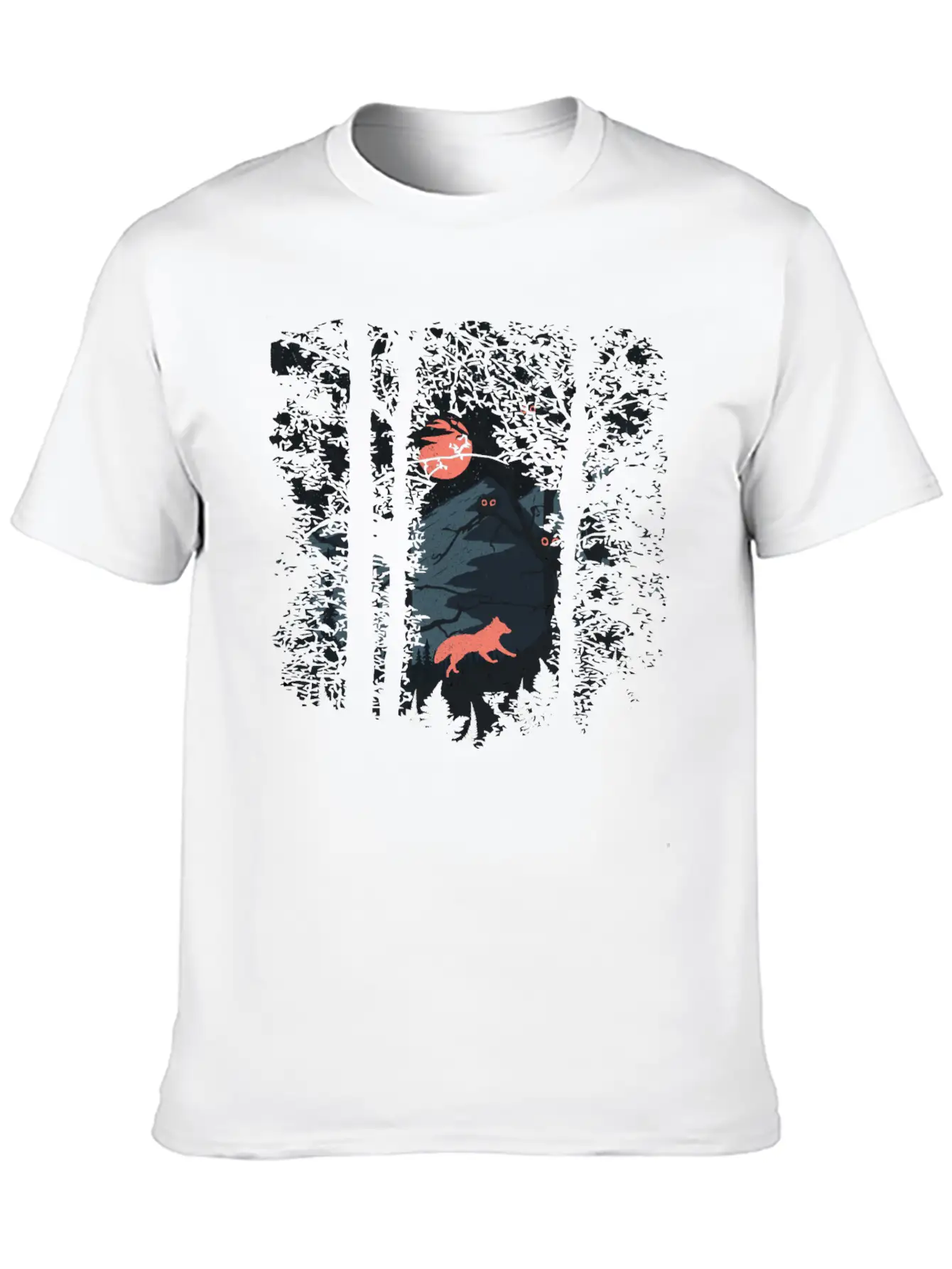 Fire Fox And Owls Breathable Soft Cotton T-Shirt – Timeless Casual Look