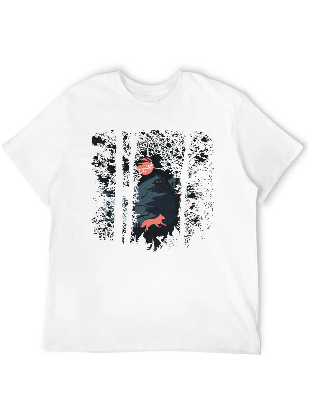 Fire Fox And Owls Breathable Soft Cotton T-Shirt – Timeless Casual Look