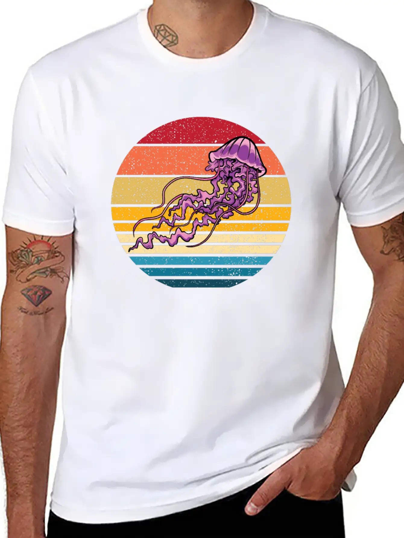 Fire Jellyfish Stylish Everyday T-Shirt – Unisex Basic Cotton Tee