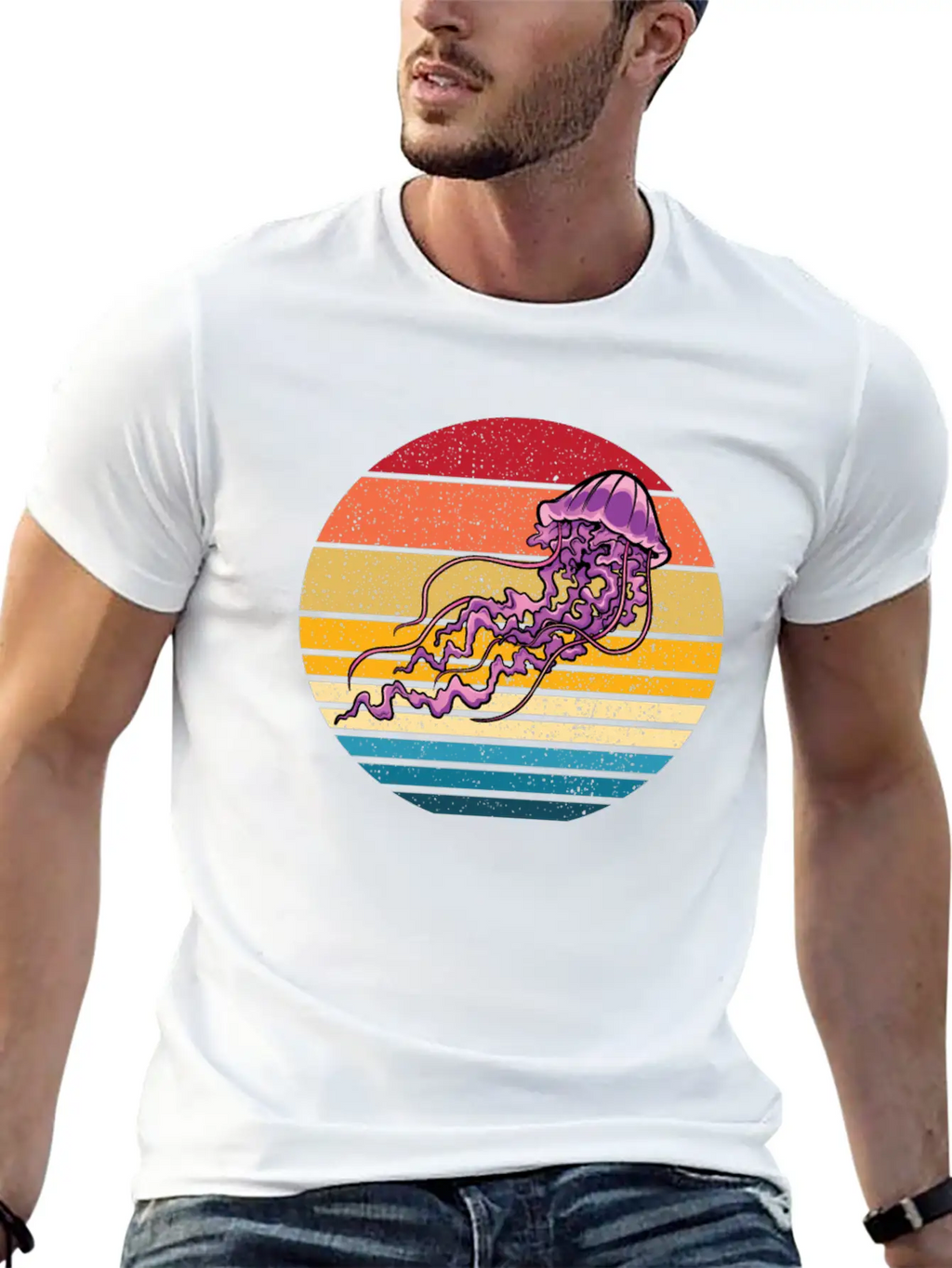 Fire Jellyfish Stylish Everyday T-Shirt – Unisex Basic Cotton Tee