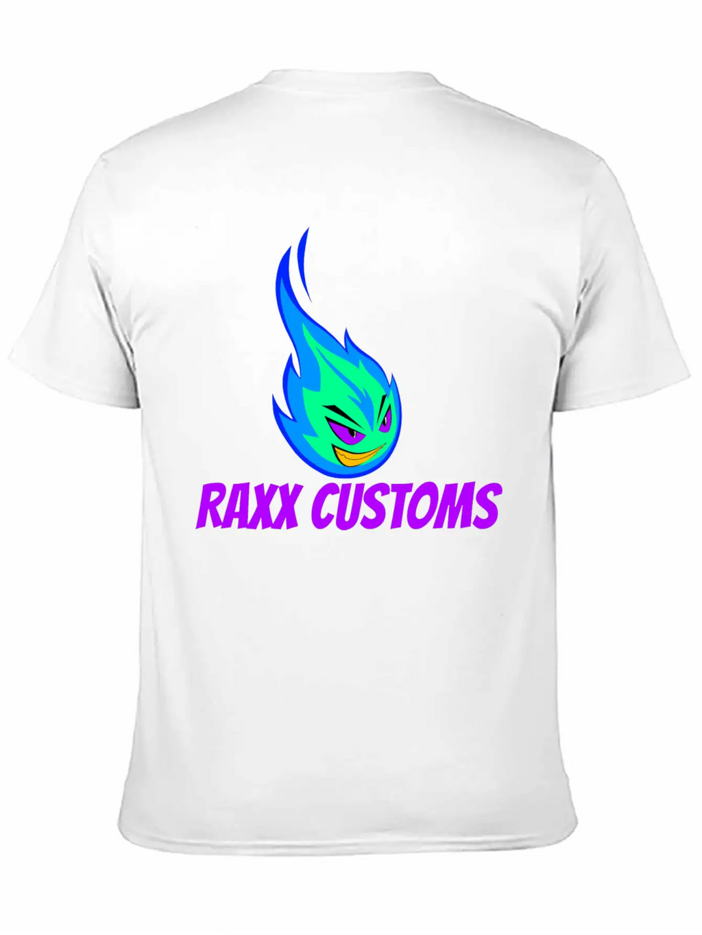 Fire RAXX CUSTOMS Logo Green And Blue Unisex Casual T-Shirt – Clean Design For Daily Comfort