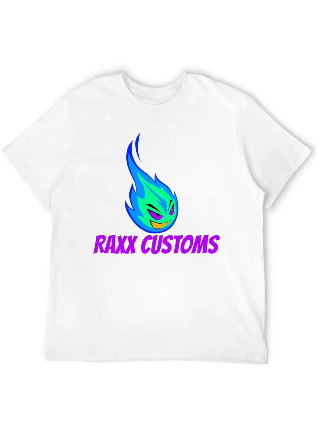 Fire RAXX CUSTOMS Logo Green And Blue Unisex Casual T-Shirt – Clean Design For Daily Comfort
