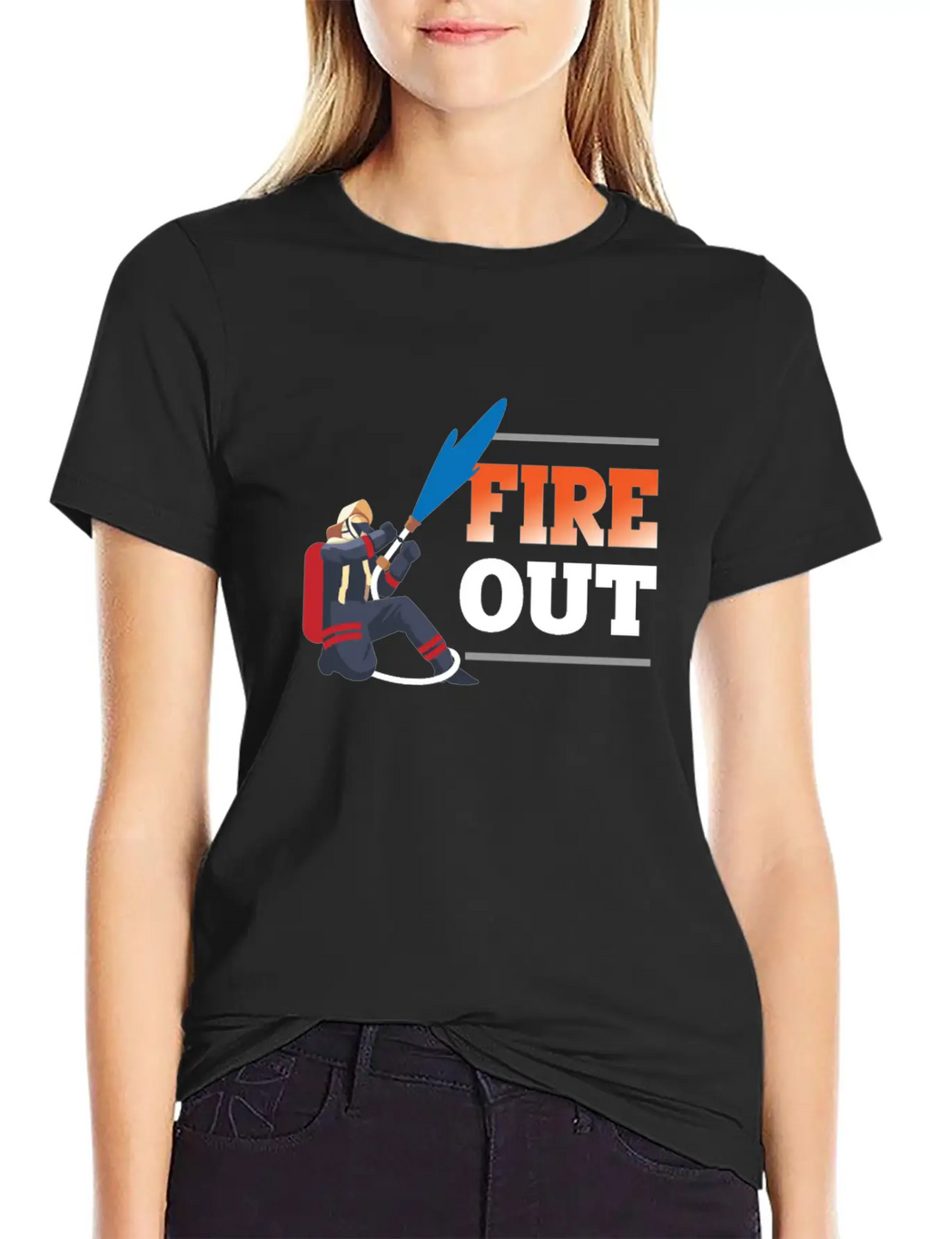 Firefighter - Fire Out Unisex Casual T-Shirt – Clean Design For Daily Comfort