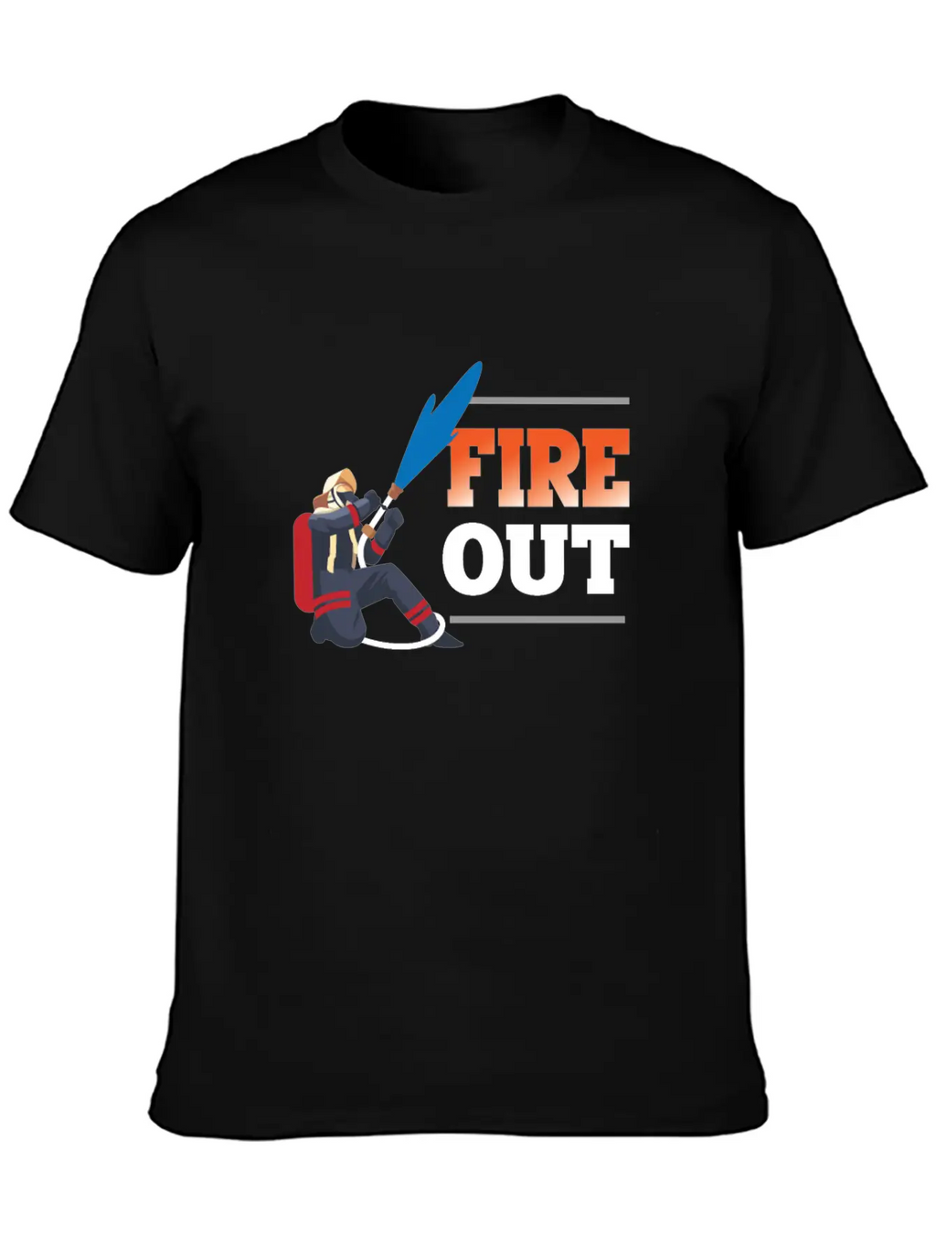 Firefighter - Fire Out Unisex Casual T-Shirt – Clean Design For Daily Comfort