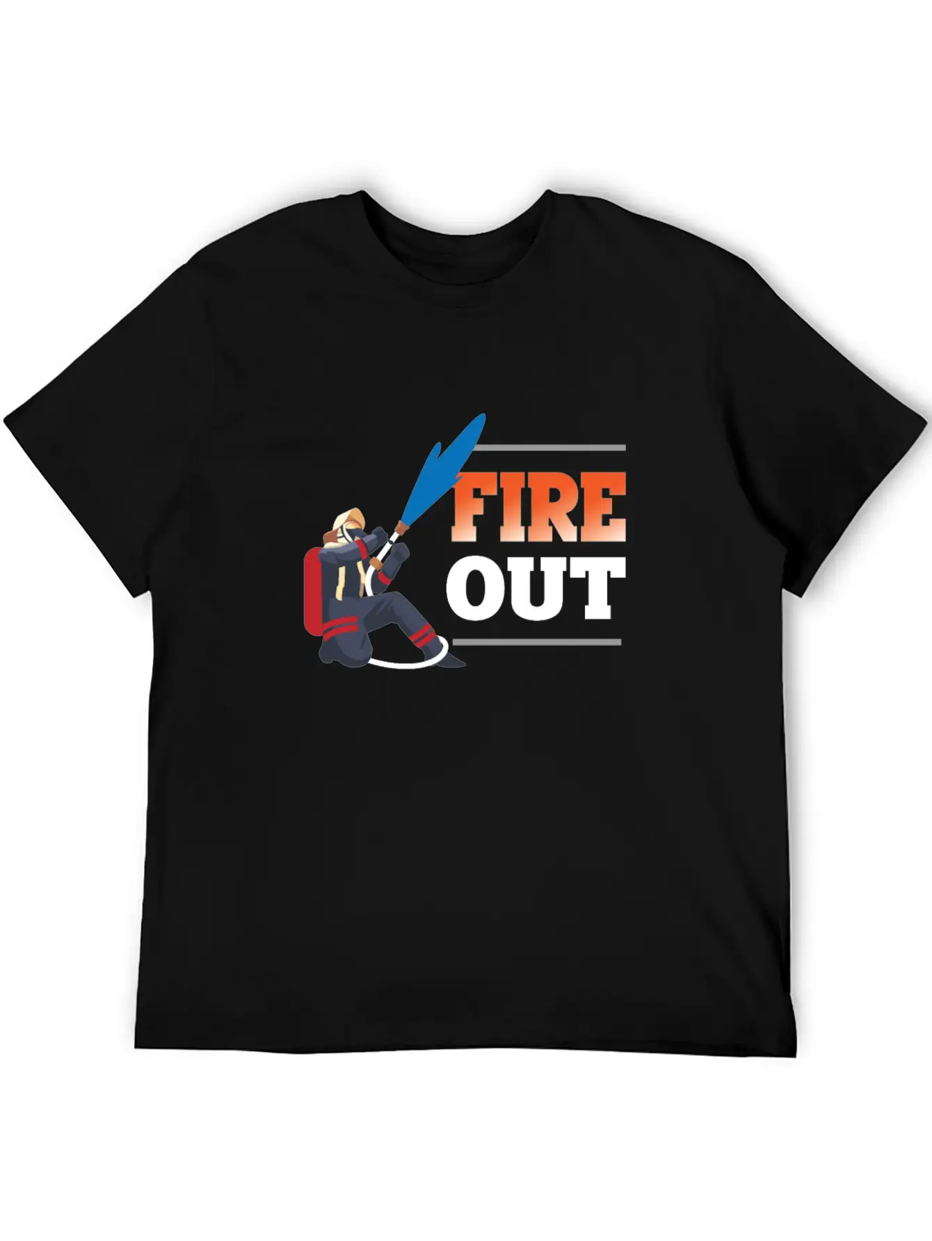 Firefighter - Fire Out Unisex Casual T-Shirt – Clean Design For Daily Comfort