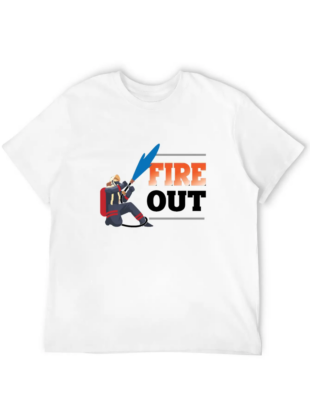 Firefighter - Fire Out Unisex Casual T-Shirt – Clean Design For Daily Comfort