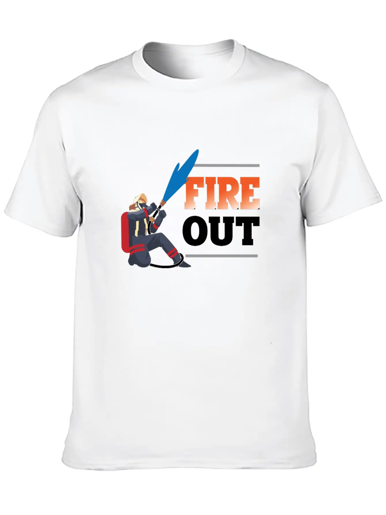 Firefighter - Fire Out Unisex Casual T-Shirt – Clean Design For Daily Comfort