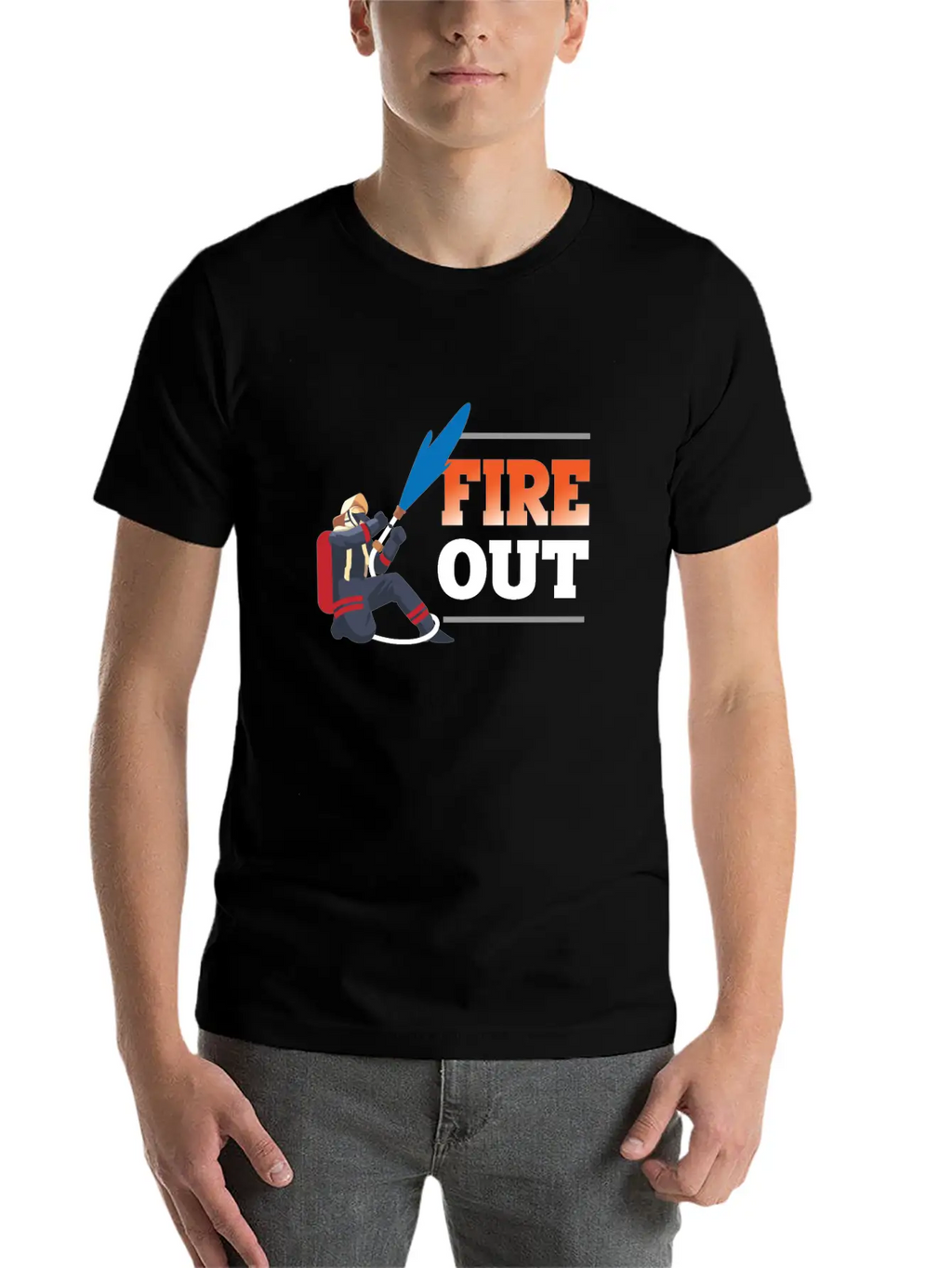Firefighter - Fire Out Unisex Casual T-Shirt – Clean Design For Daily Comfort