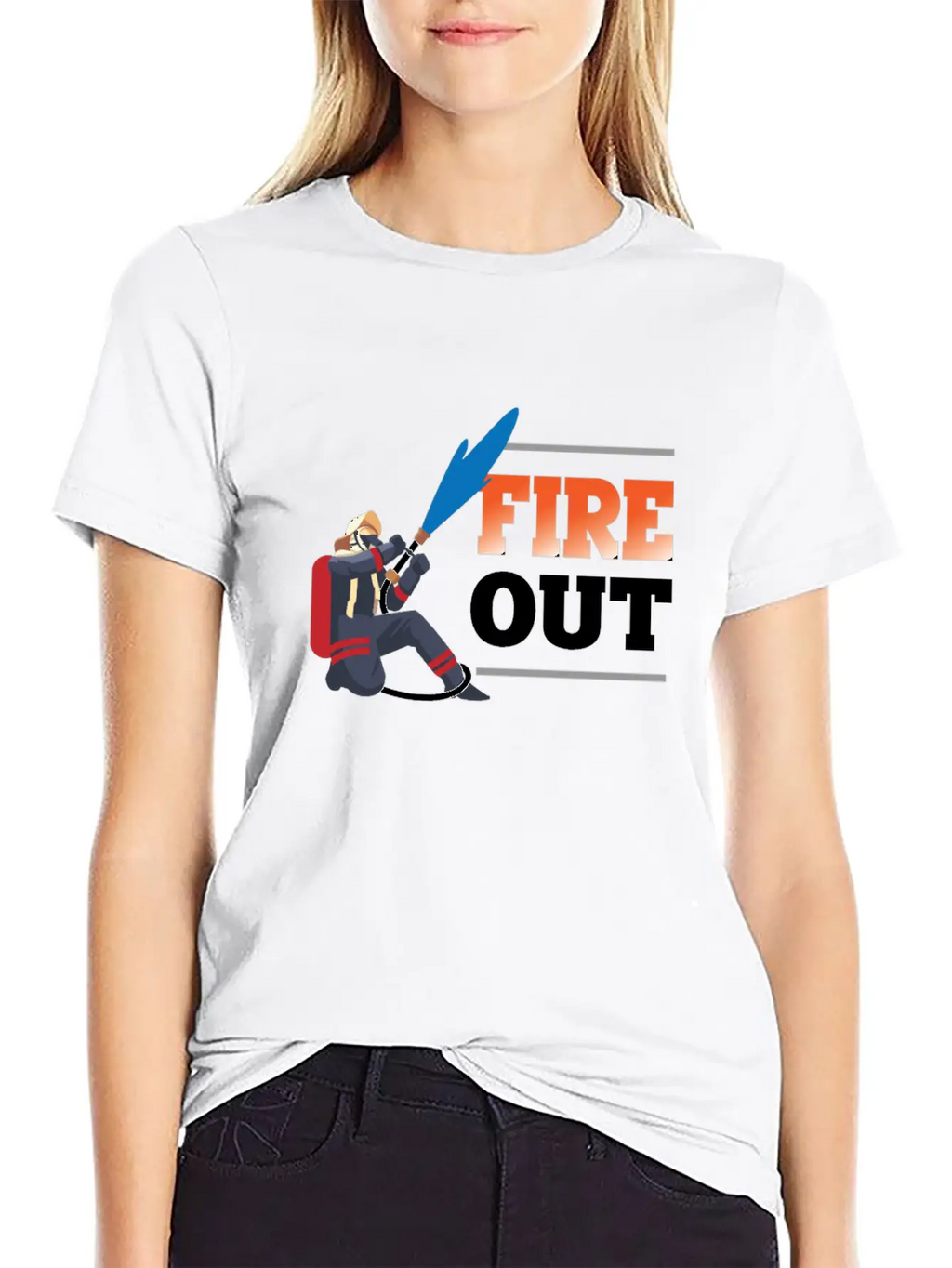 Firefighter - Fire Out Unisex Casual T-Shirt – Clean Design For Daily Comfort