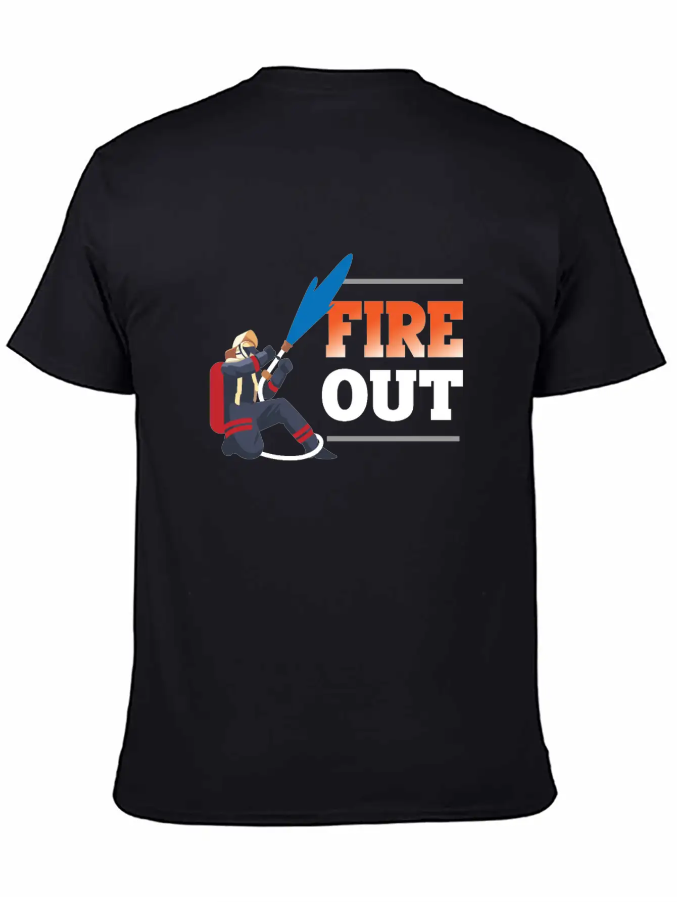 Firefighter - Fire Out Unisex Casual T-Shirt – Clean Design For Daily Comfort