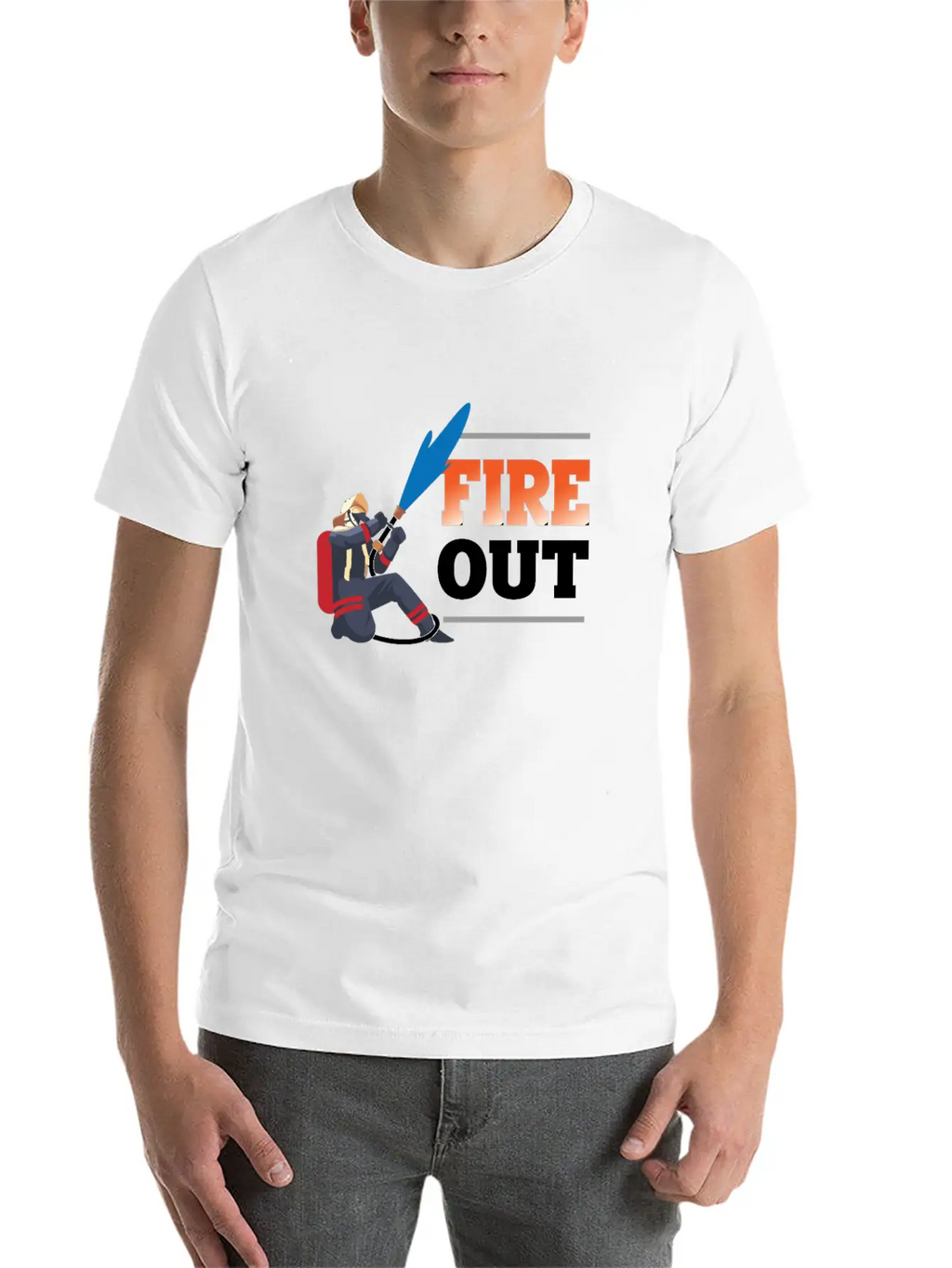 Firefighter - Fire Out Unisex Casual T-Shirt – Clean Design For Daily Comfort