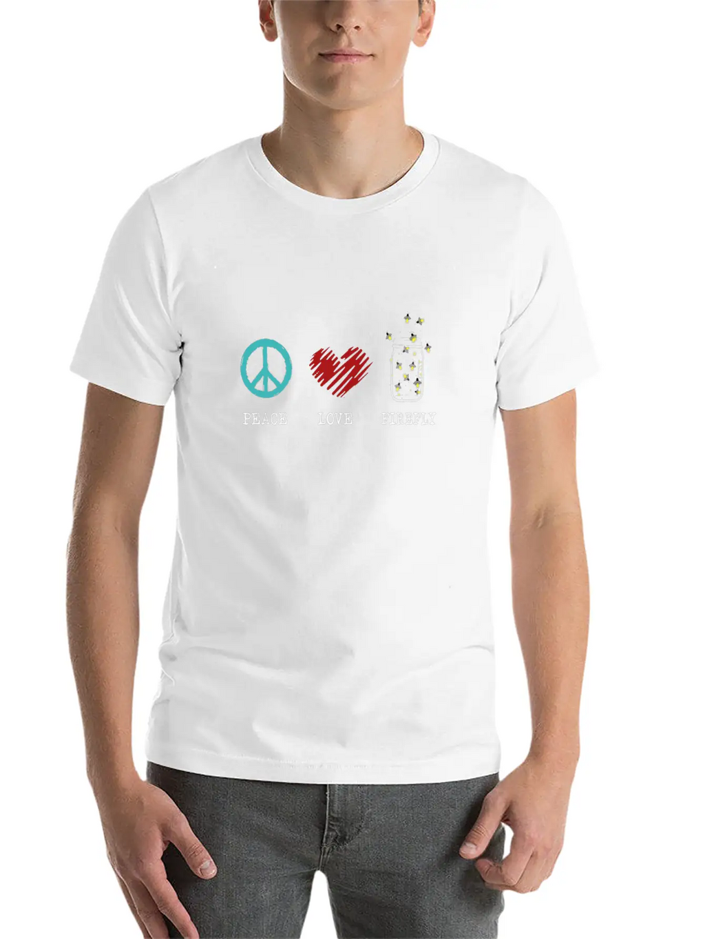 Firefly Peace Love Fireflies In A Jar Lightning Bu Unisex Casual T-Shirt – Clean Design For Daily Comfort