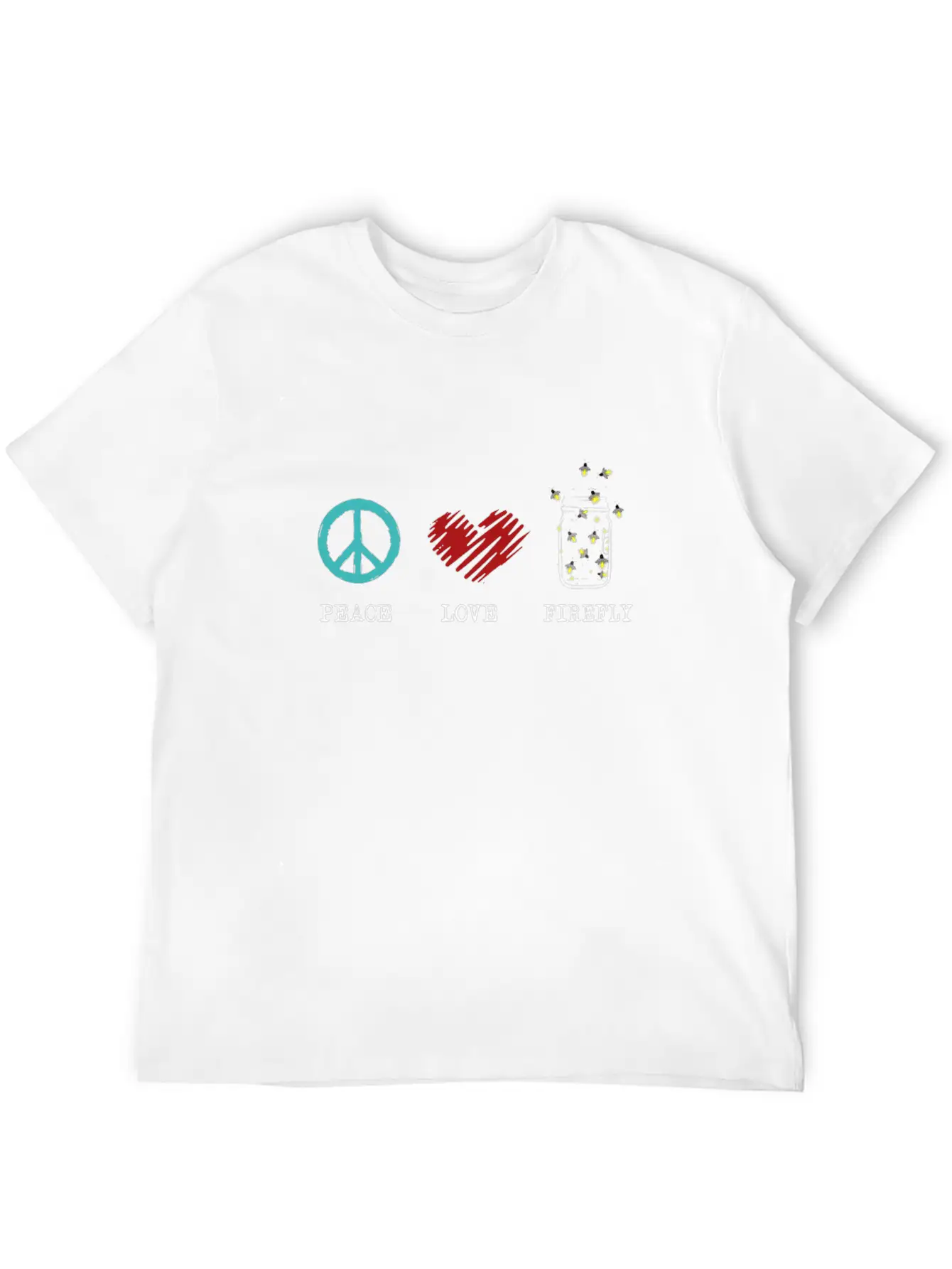 Firefly Peace Love Fireflies In A Jar Lightning Bu Unisex Casual T-Shirt – Clean Design For Daily Comfort