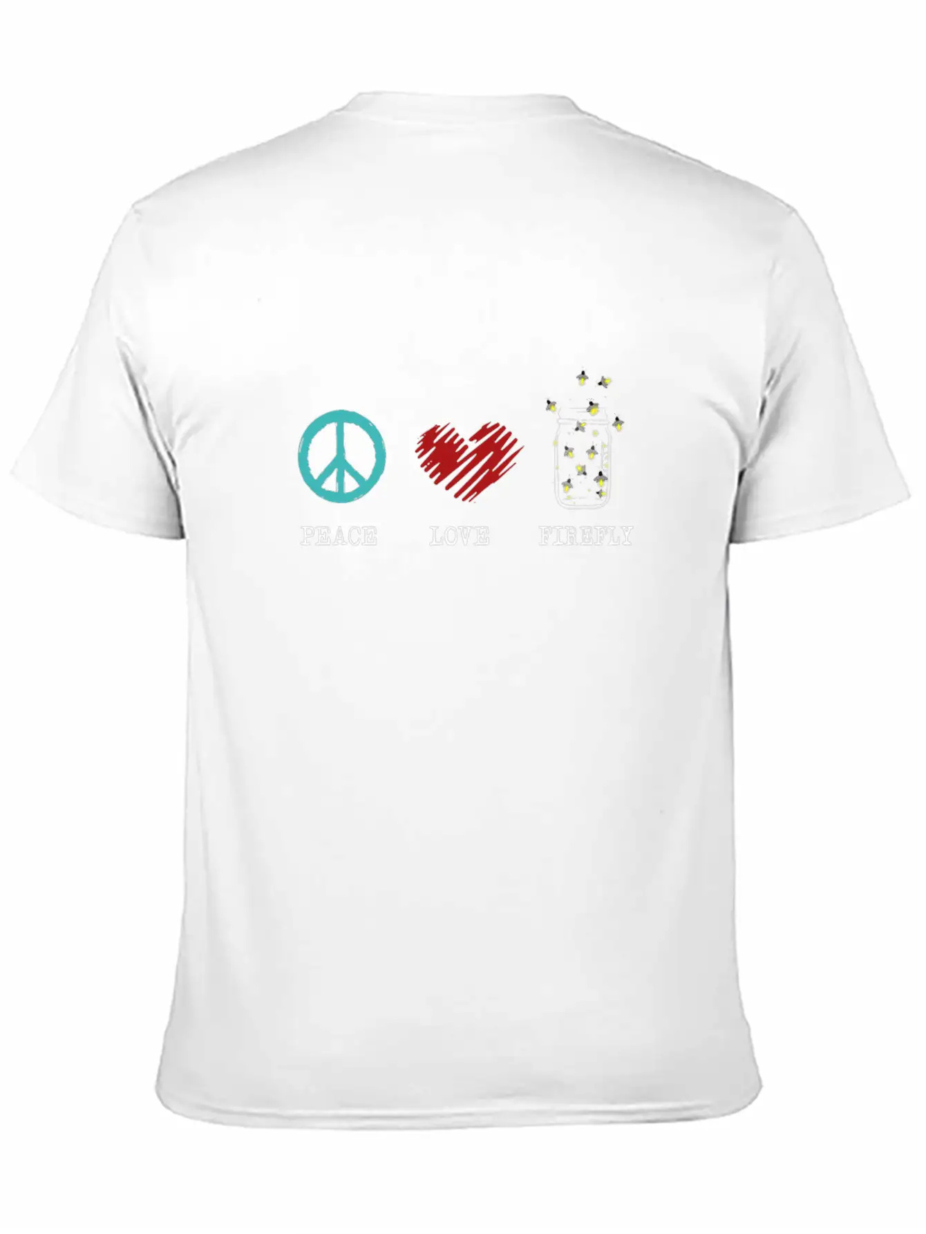 Firefly Peace Love Fireflies In A Jar Lightning Bu Unisex Casual T-Shirt – Clean Design For Daily Comfort