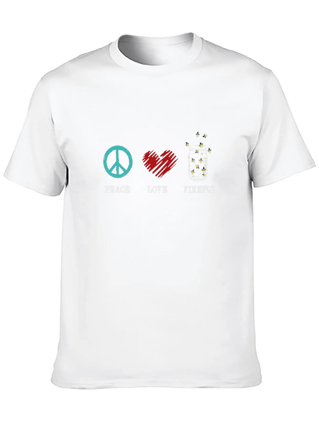 Firefly Peace Love Fireflies In A Jar Lightning Bu Unisex Casual T-Shirt – Clean Design For Daily Comfort
