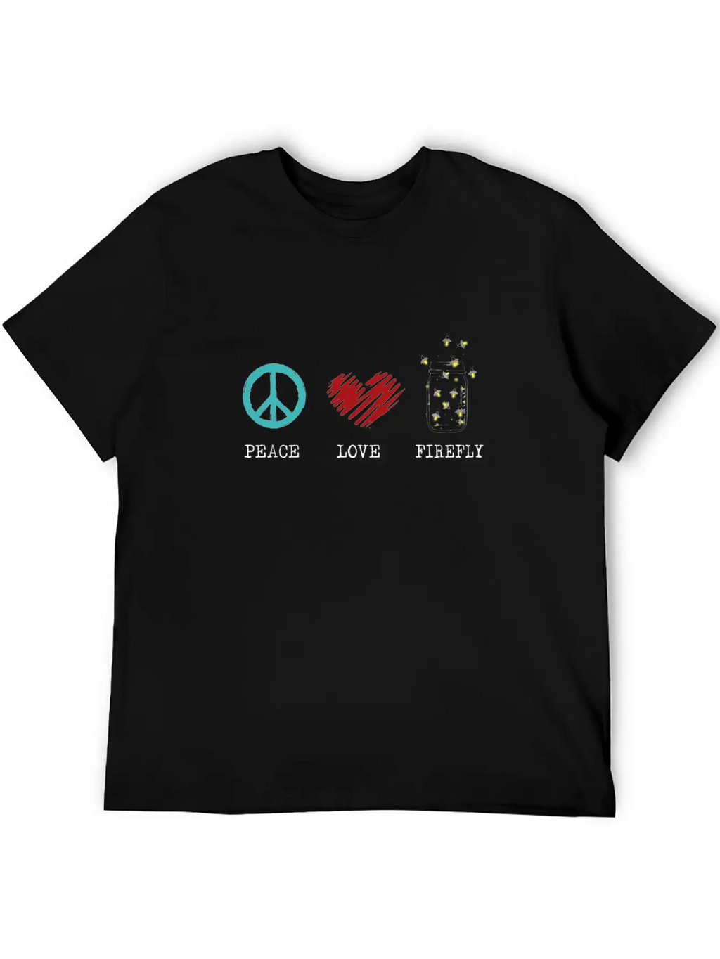 Firefly Peace Love Fireflies In A Jar Lightning Bu Unisex Casual T-Shirt – Clean Design For Daily Comfort