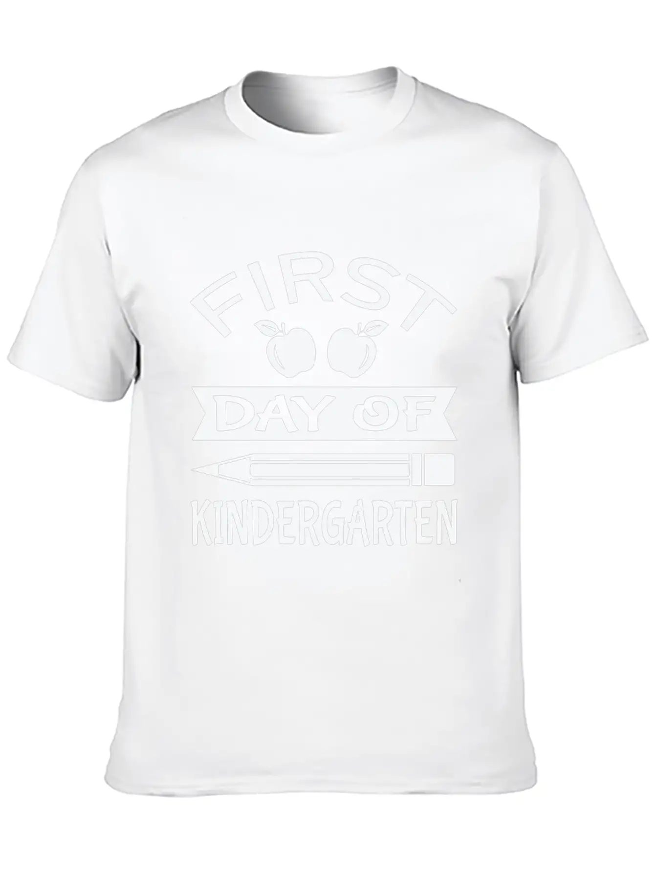 First Day Of Kindergarten Unisex Short Sleeve Soft Cotton T-Shirt – Casual Everyday Wear