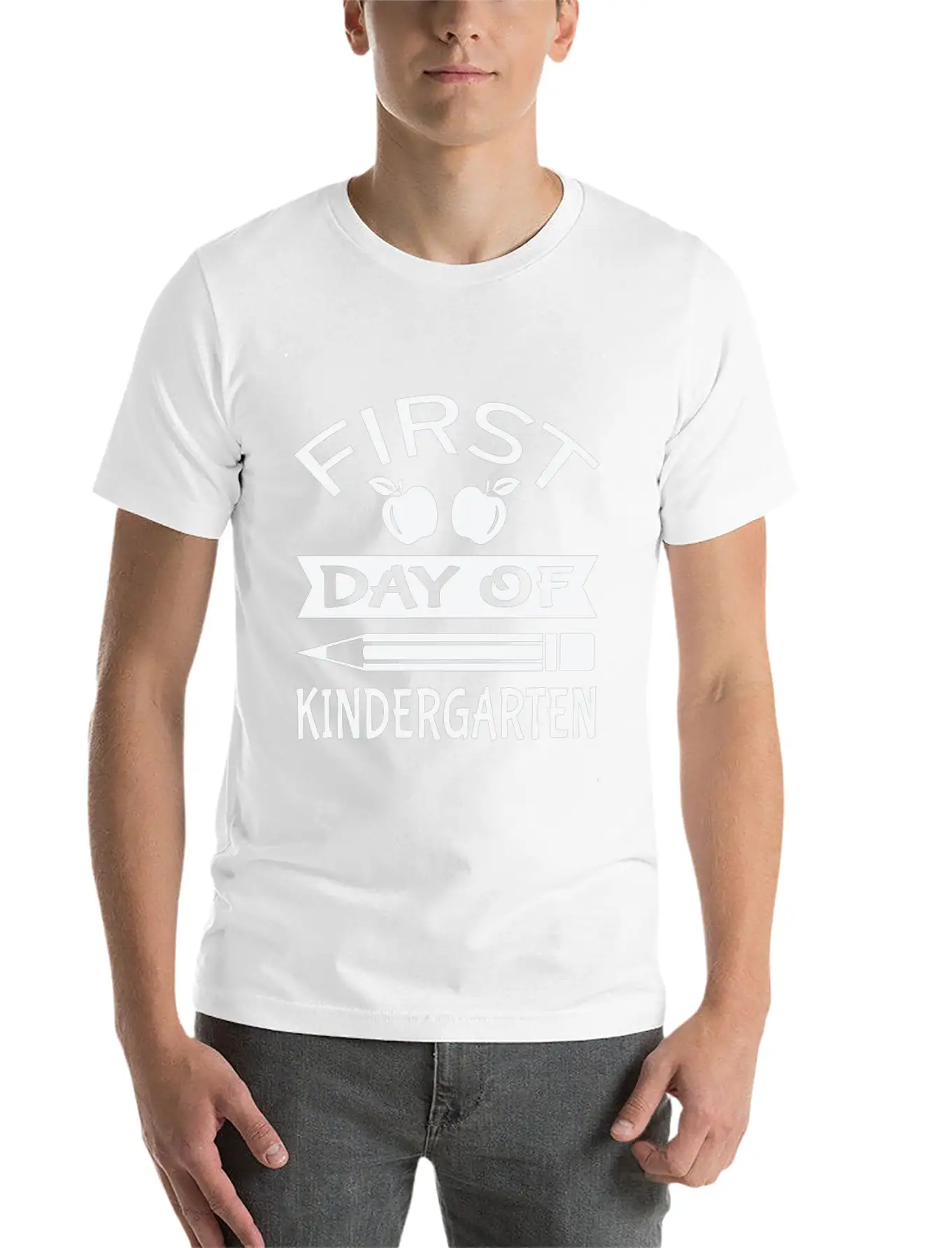 First Day Of Kindergarten Unisex Short Sleeve Soft Cotton T-Shirt – Casual Everyday Wear