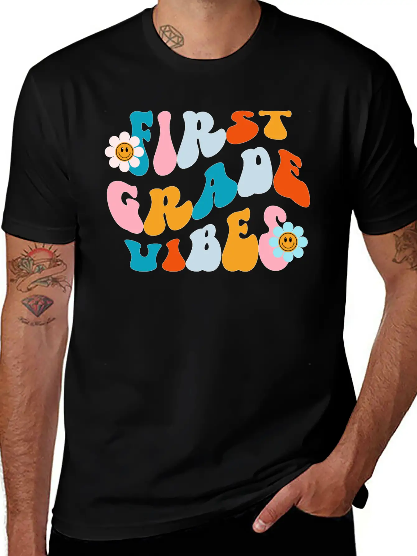 First Grade Vibes, Back To School Tee Essential Cotton Tee For Daily Outfits – Unisex Style