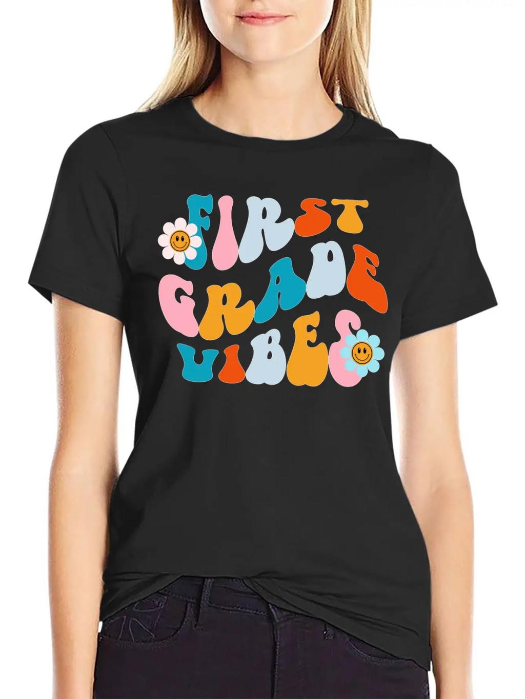 First Grade Vibes, Back To School Tee Essential Cotton Tee For Daily Outfits – Unisex Style