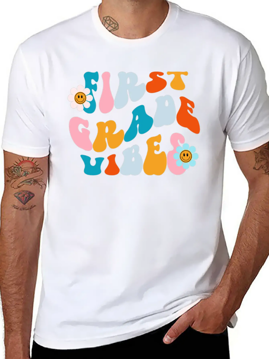 First Grade Vibes, Back To School Tee Essential Cotton Tee For Daily Outfits – Unisex Style