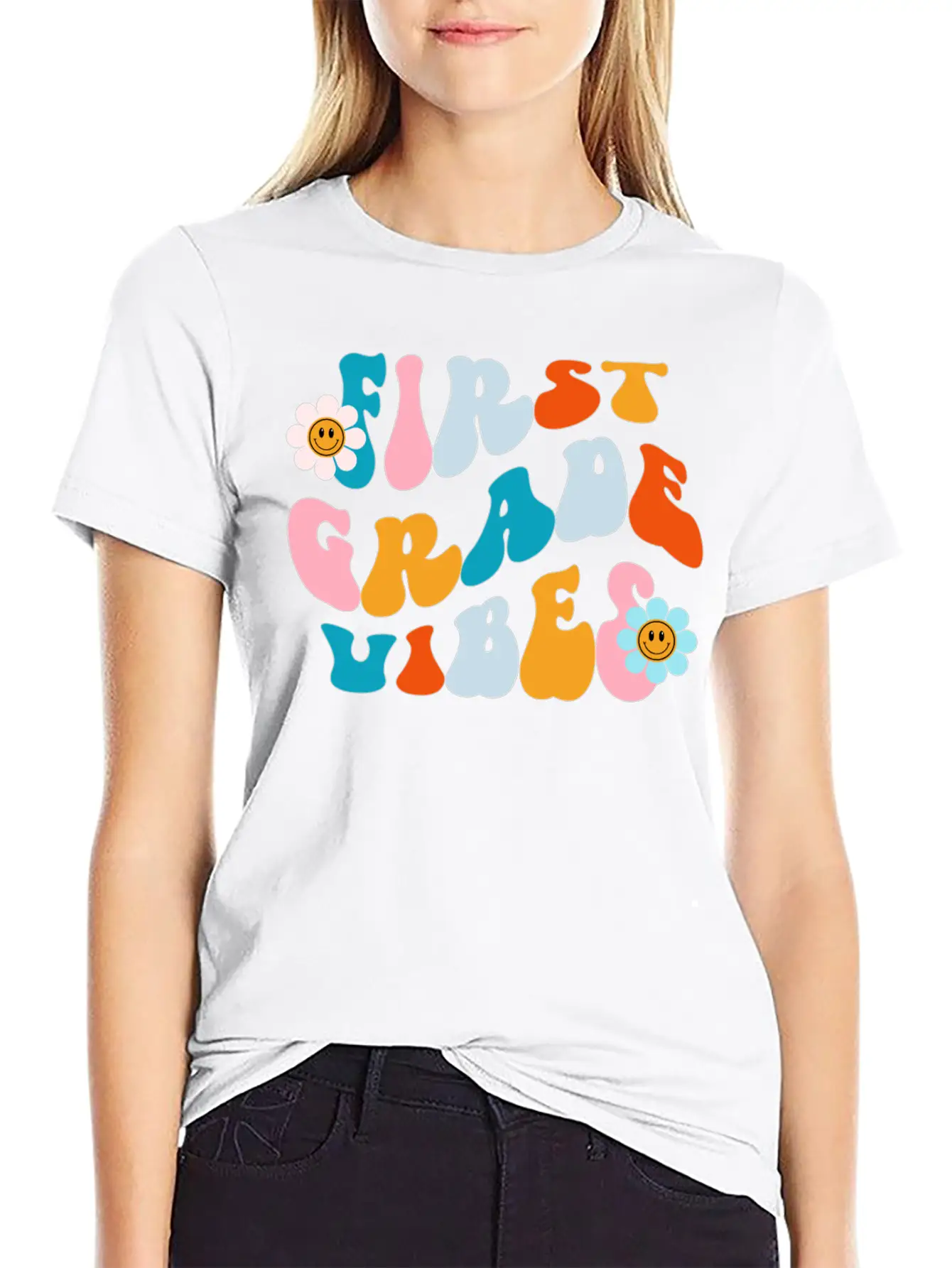 First Grade Vibes, Back To School Tee Essential Cotton Tee For Daily Outfits – Unisex Style