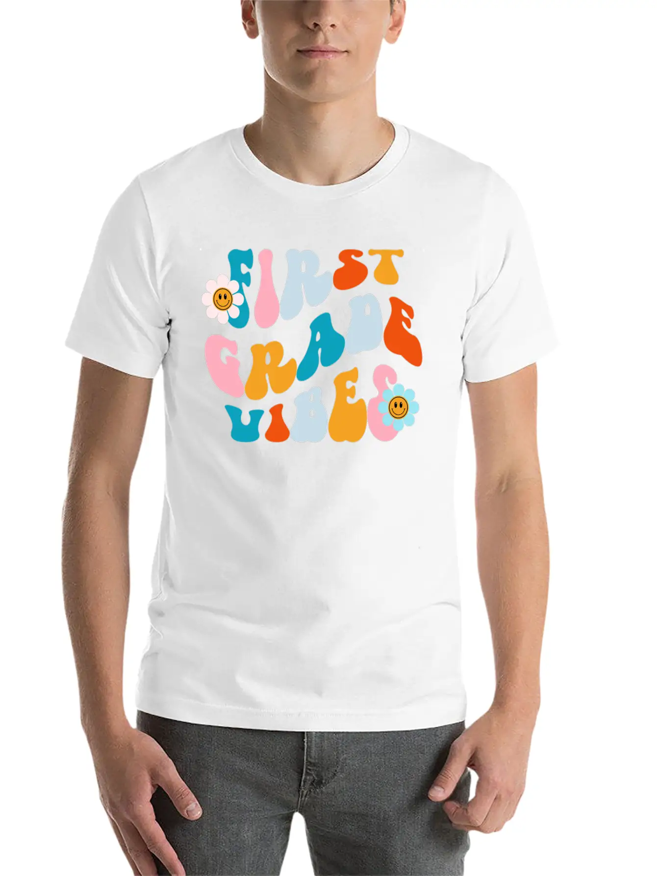 First Grade Vibes, Back To School Tee Essential Cotton Tee For Daily Outfits – Unisex Style