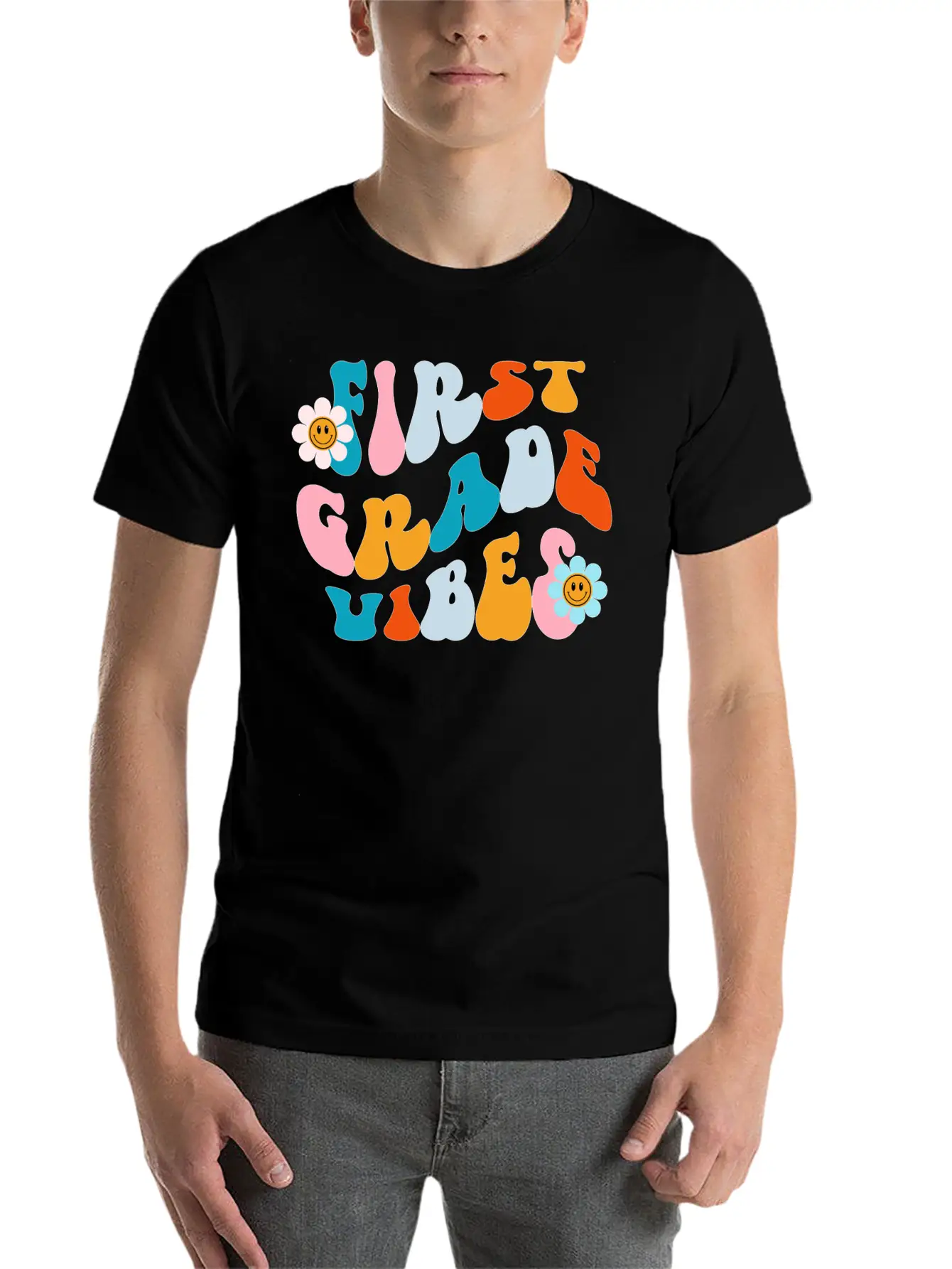 First Grade Vibes, Back To School Tee Essential Cotton Tee For Daily Outfits – Unisex Style