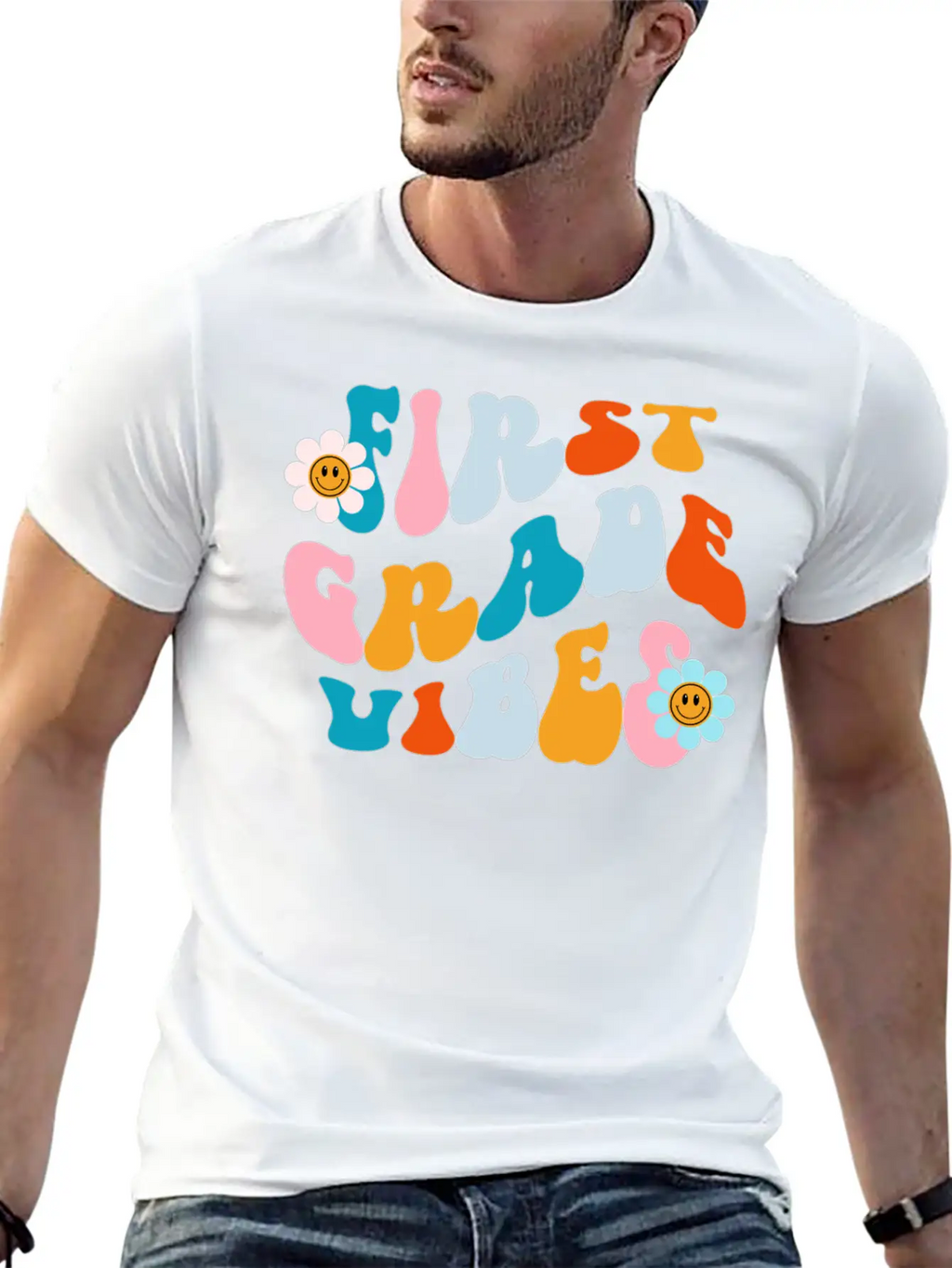 First Grade Vibes, Back To School Tee Essential Cotton Tee For Daily Outfits – Unisex Style