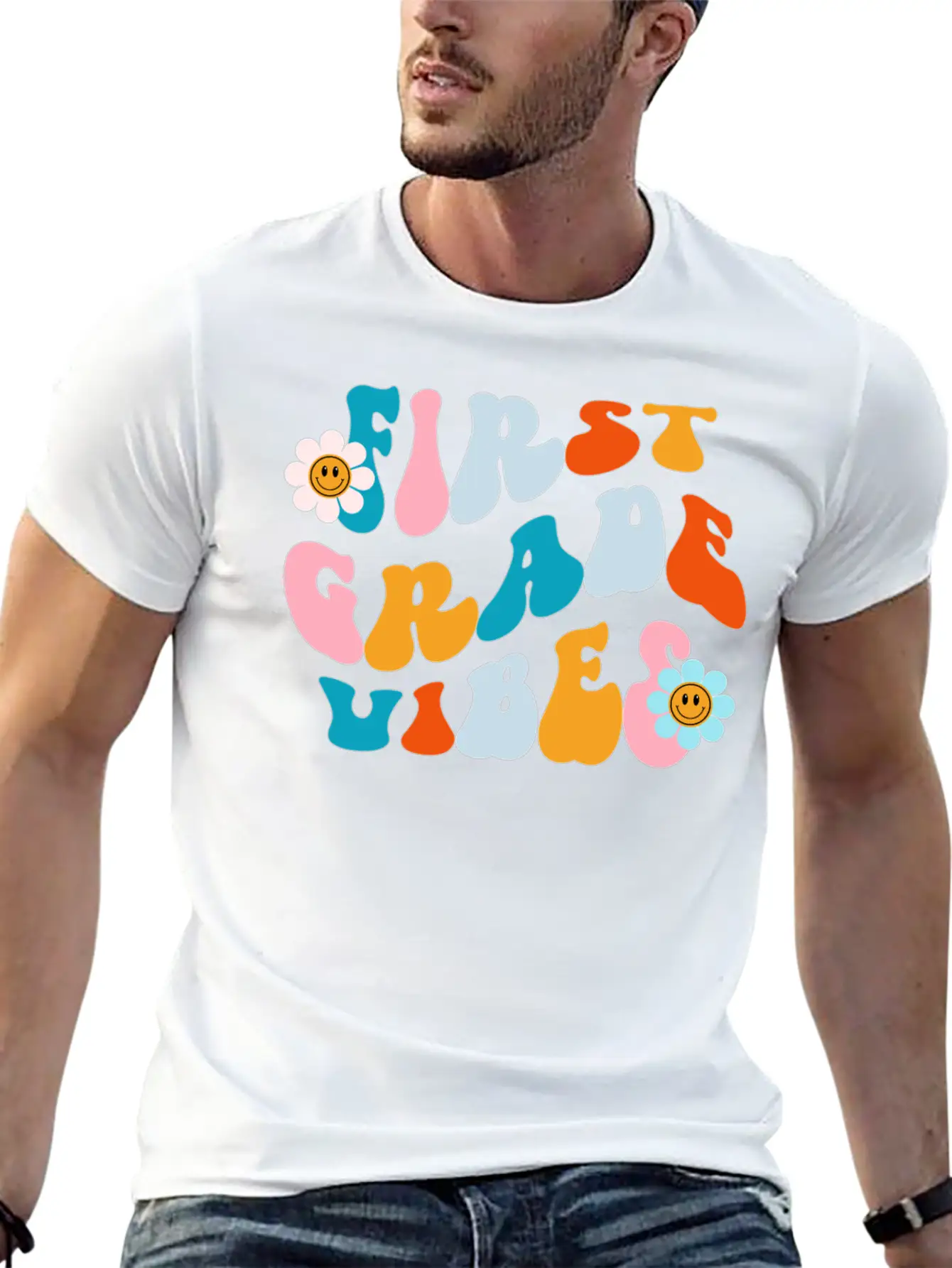 First Grade Vibes, Back To School Tee Essential Cotton Tee For Daily Outfits – Unisex Style