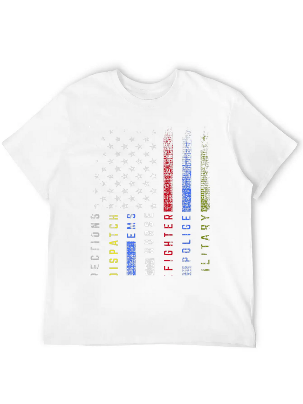 First Responders Hero Flag Nurse EMS Police Fire M Stylish Everyday T-Shirt – Unisex Basic Cotton Tee