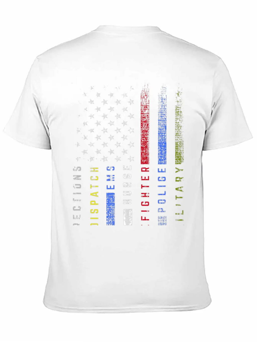 First Responders Hero Flag Nurse EMS Police Fire M Stylish Everyday T-Shirt – Unisex Basic Cotton Tee