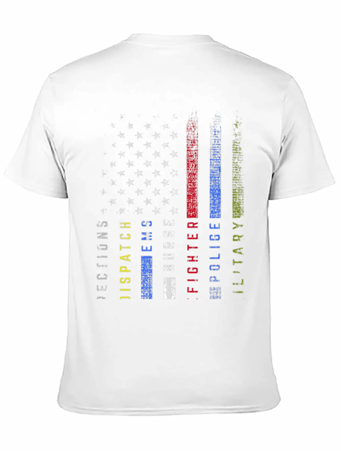First Responders Hero Flag Nurse EMS Police Fire M Stylish Everyday T-Shirt – Unisex Basic Cotton Tee