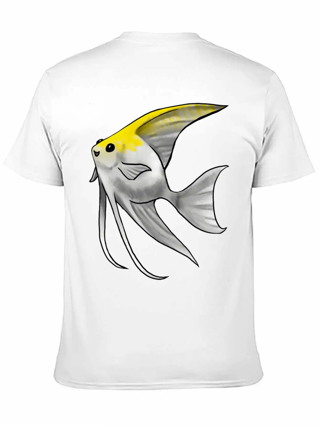 Fish Angelfish Gold Pearl Scale Unisex Short Sleeve Soft Cotton T-Shirt – Casual Everyday Wear