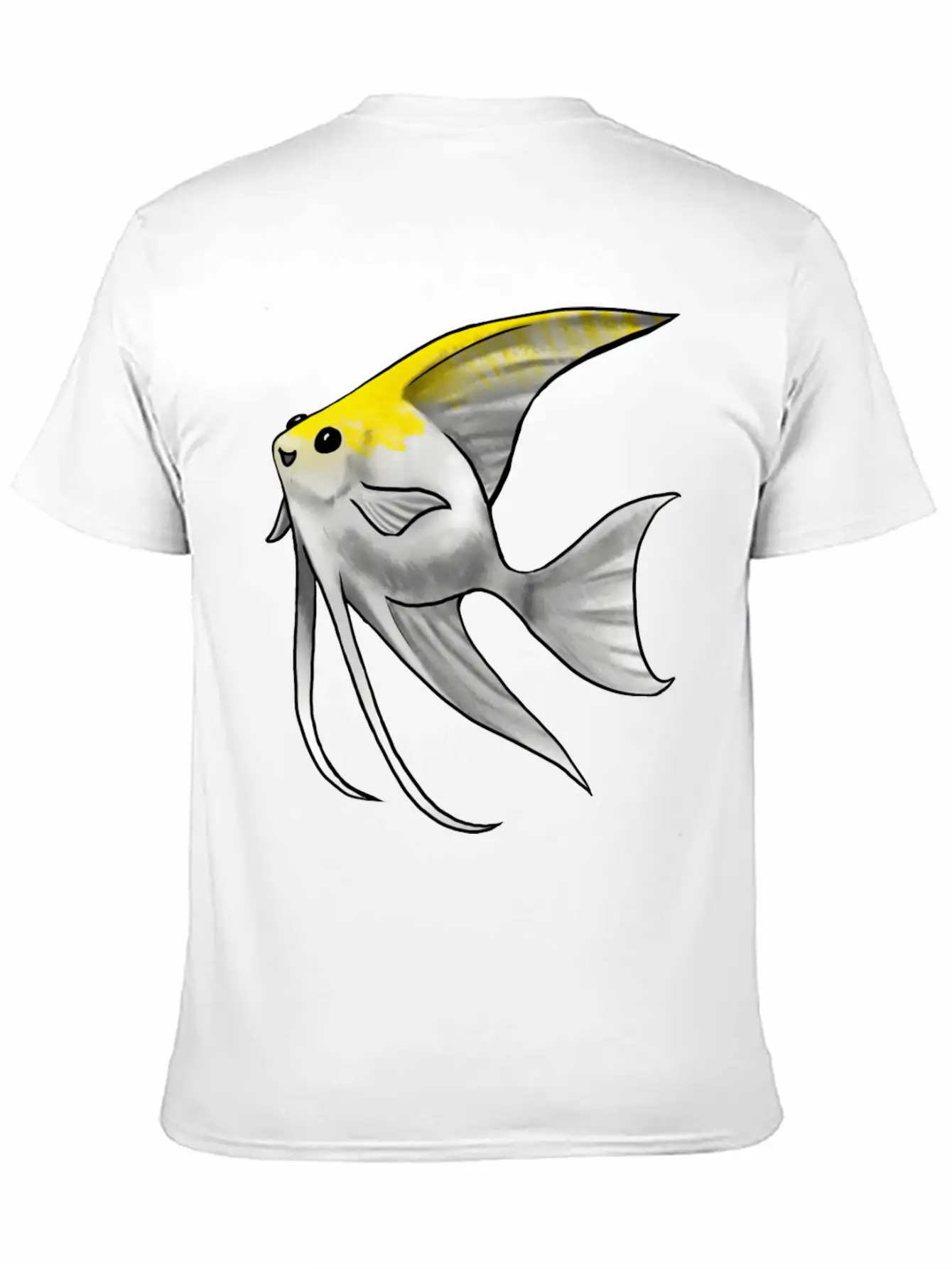 Fish Angelfish Gold Pearl Scale Unisex Short Sleeve Soft Cotton T-Shirt – Casual Everyday Wear