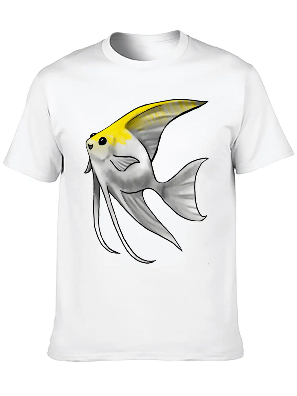 Fish Angelfish Gold Pearl Scale Unisex Short Sleeve Soft Cotton T-Shirt – Casual Everyday Wear