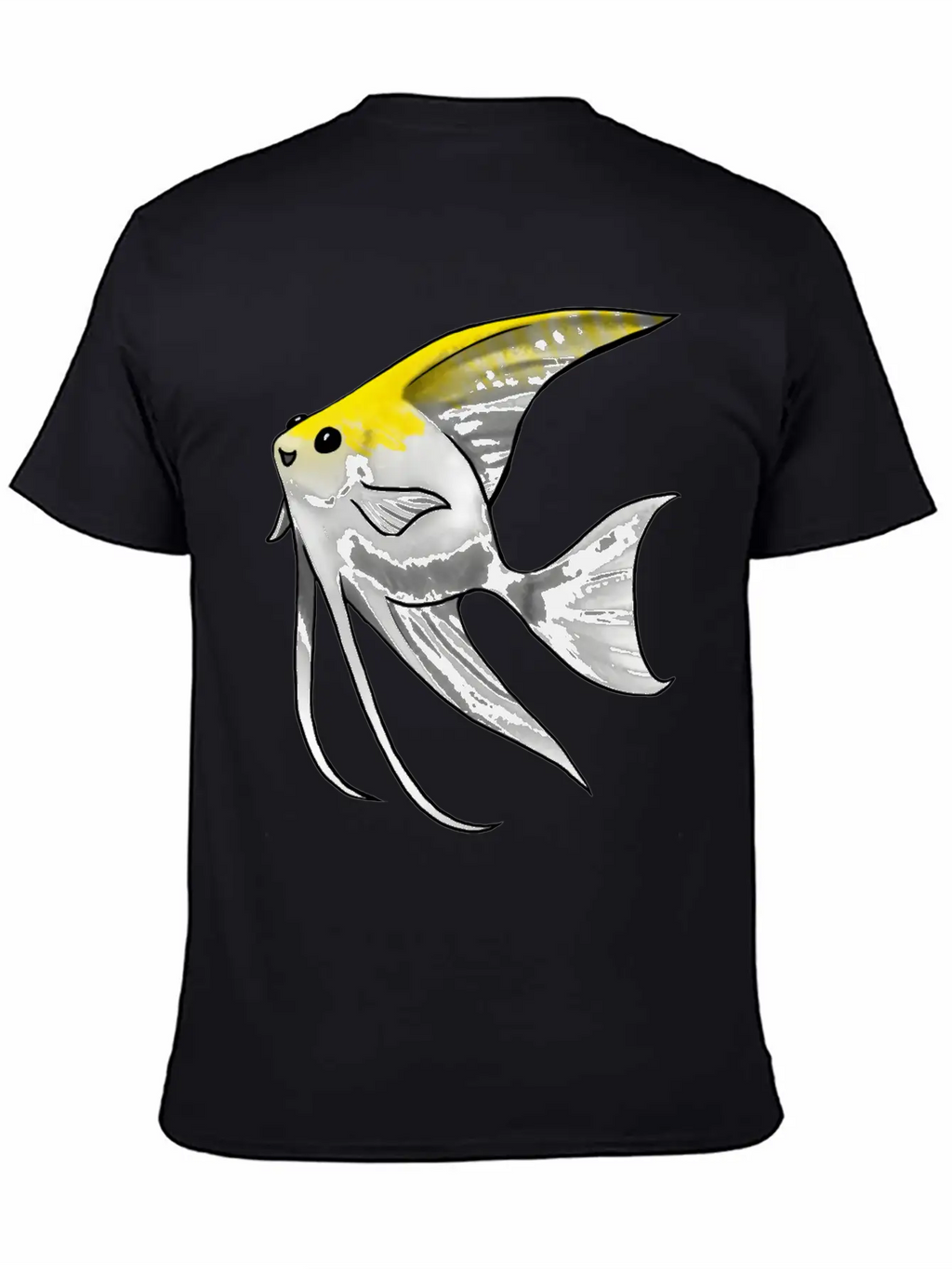 Fish Angelfish Gold Pearl Scale Unisex Short Sleeve Soft Cotton T-Shirt – Casual Everyday Wear