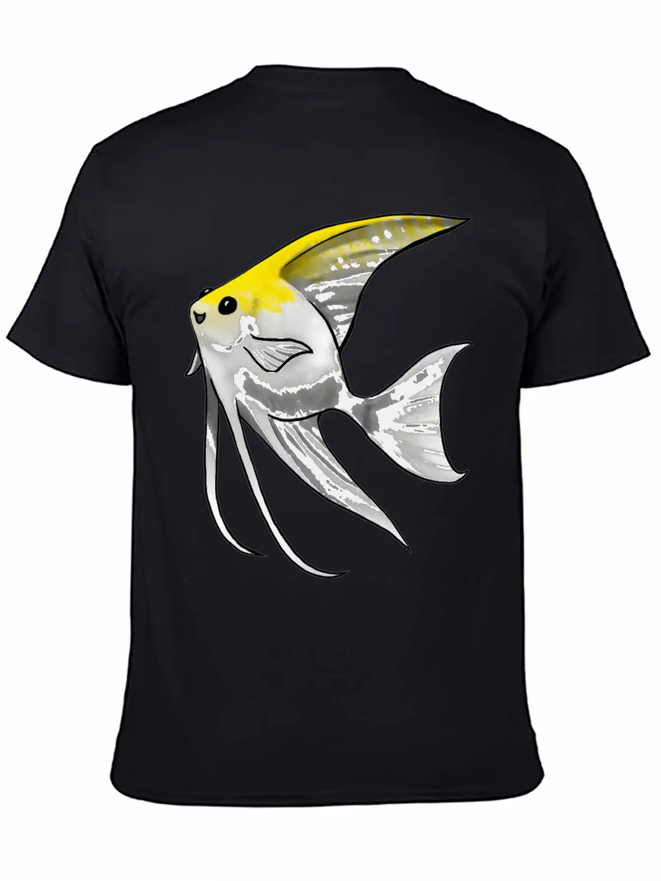Fish Angelfish Gold Pearl Scale Unisex Short Sleeve Soft Cotton T-Shirt – Casual Everyday Wear