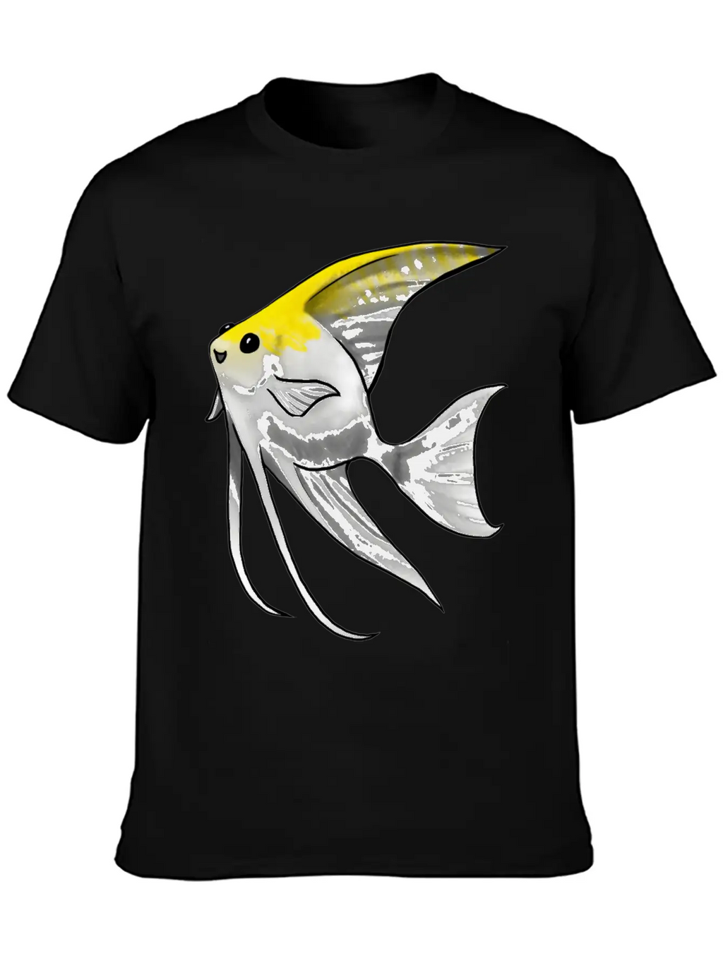 Fish Angelfish Gold Pearl Scale Unisex Short Sleeve Soft Cotton T-Shirt – Casual Everyday Wear