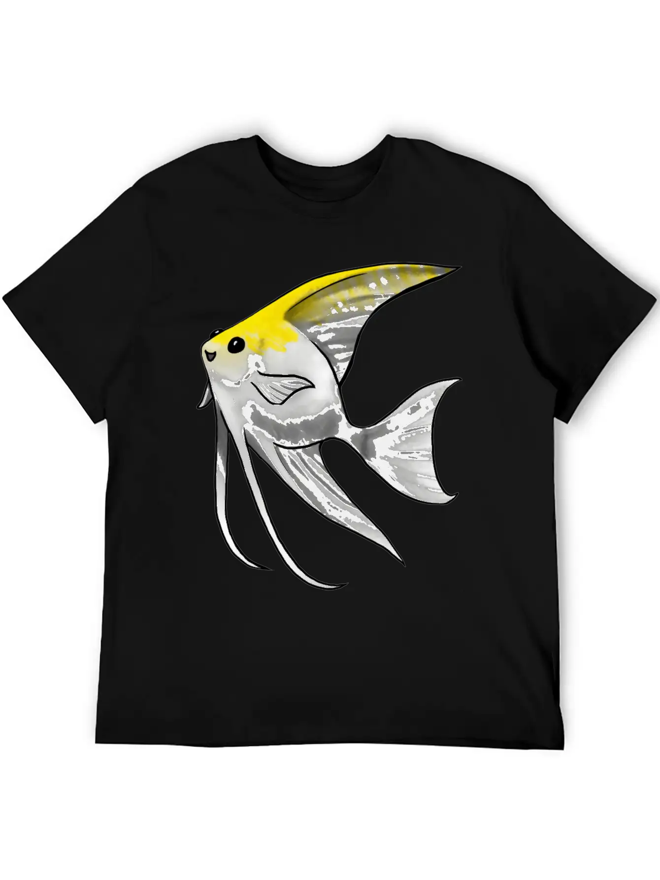 Fish Angelfish Gold Pearl Scale Unisex Short Sleeve Soft Cotton T-Shirt – Casual Everyday Wear