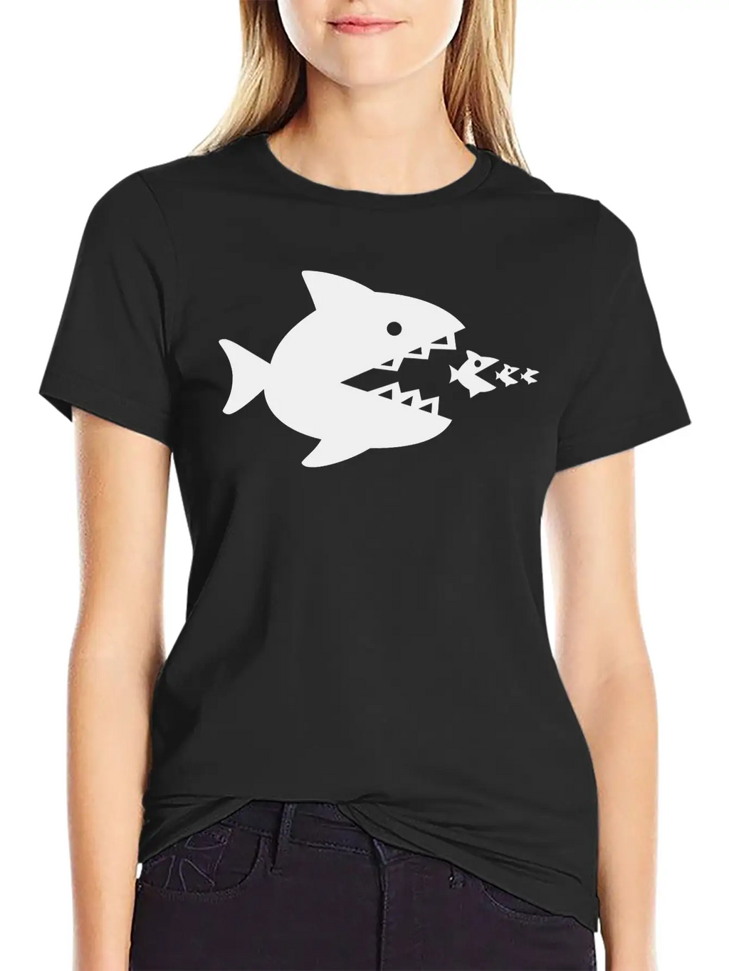 Fish Eats Fish Eats Fish Breathable Soft Cotton T-Shirt – Timeless Casual Look