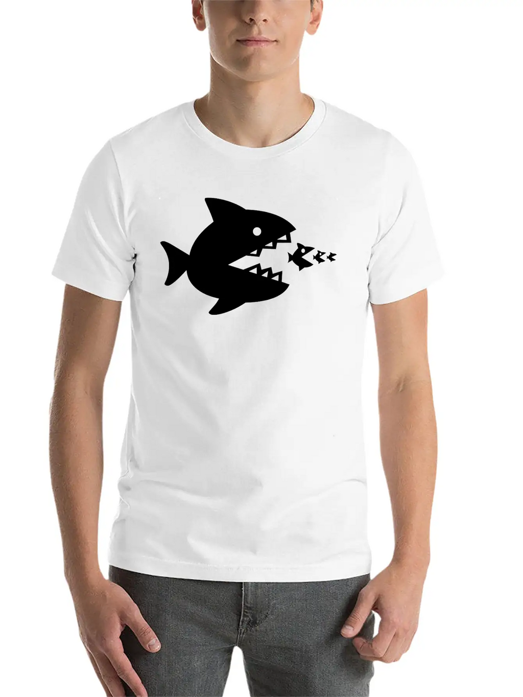 Fish Eats Fish Eats Fish Breathable Soft Cotton T-Shirt – Timeless Casual Look