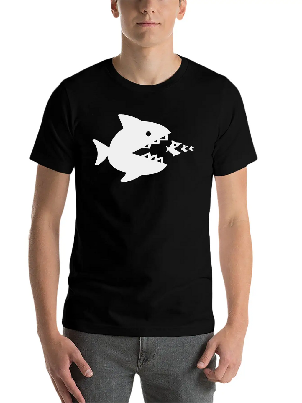 Fish Eats Fish Eats Fish Breathable Soft Cotton T-Shirt – Timeless Casual Look