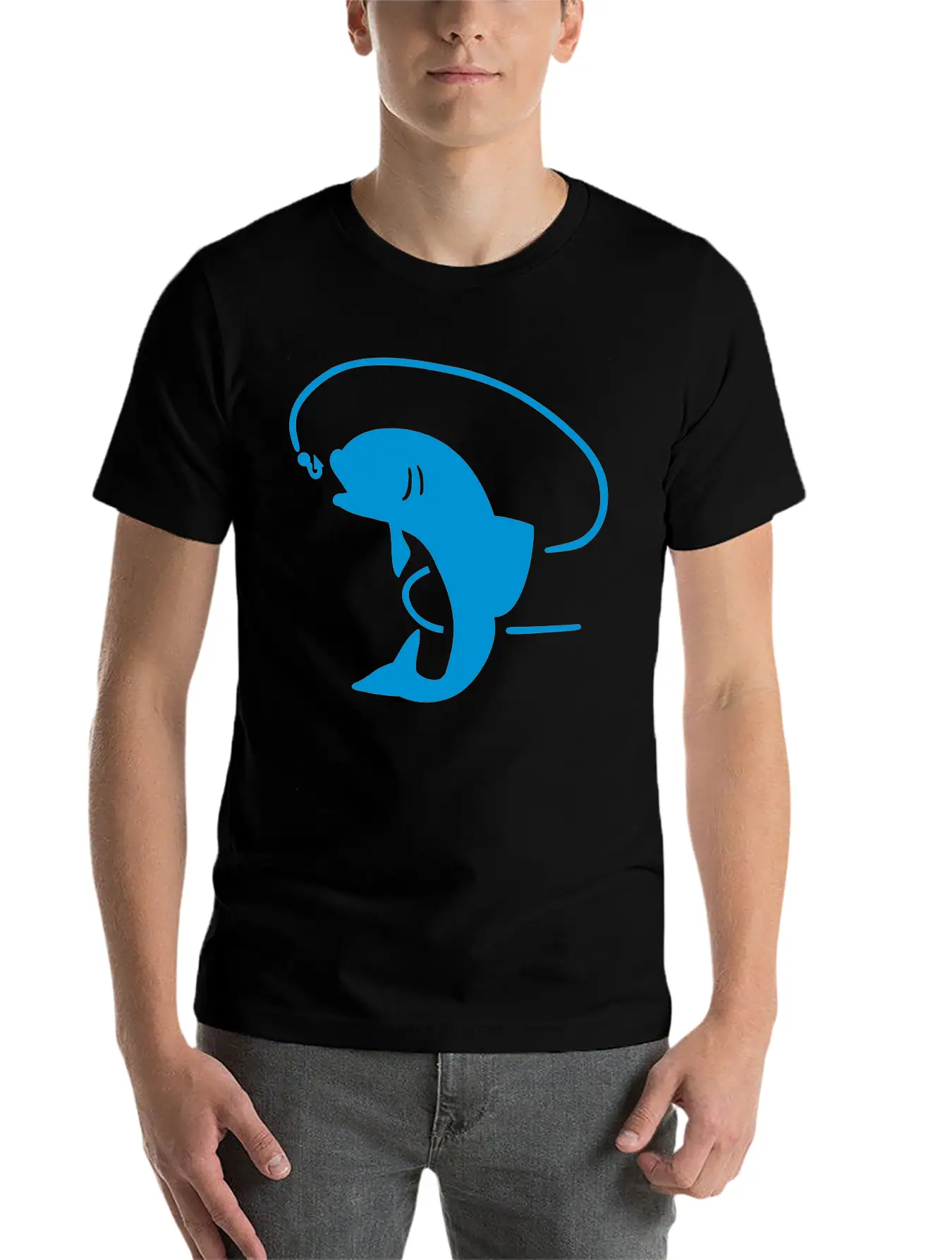 Fish Fishing Unisex Short Sleeve Soft Cotton T-Shirt – Casual Everyday Wear