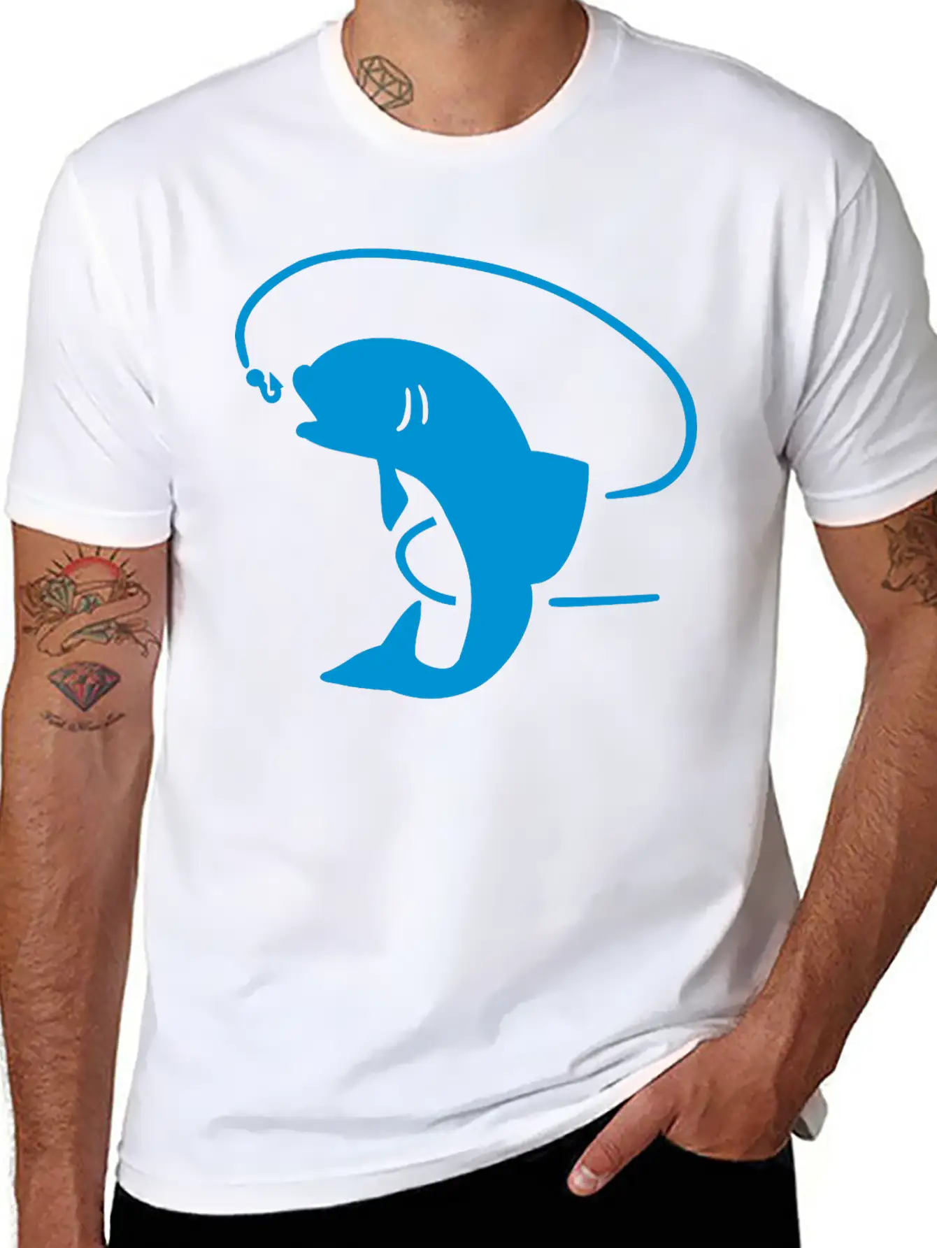 Fish Fishing Unisex Short Sleeve Soft Cotton T-Shirt – Casual Everyday Wear