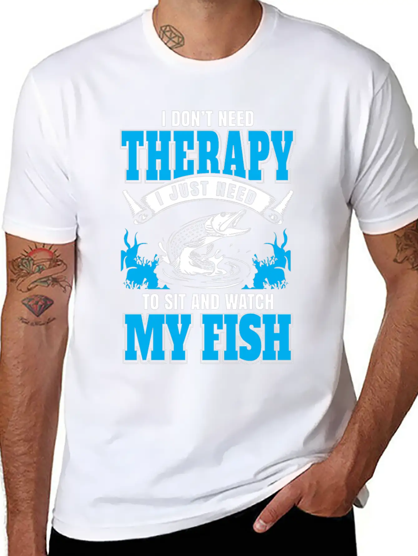 Fish My Therapy Stylish Everyday T-Shirt – Unisex Basic Cotton Tee